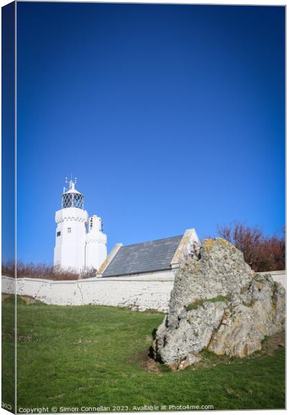 St Catherines Lighthouse Canvas Print by Simon Connellan
