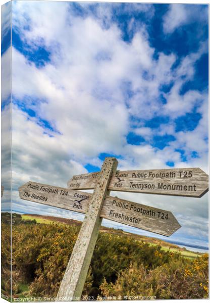 Wight Signs Canvas Print by Simon Connellan