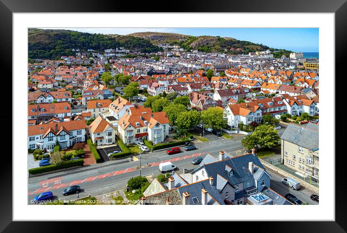 Llandudno from the Air Framed Mounted Print by Mike Shields