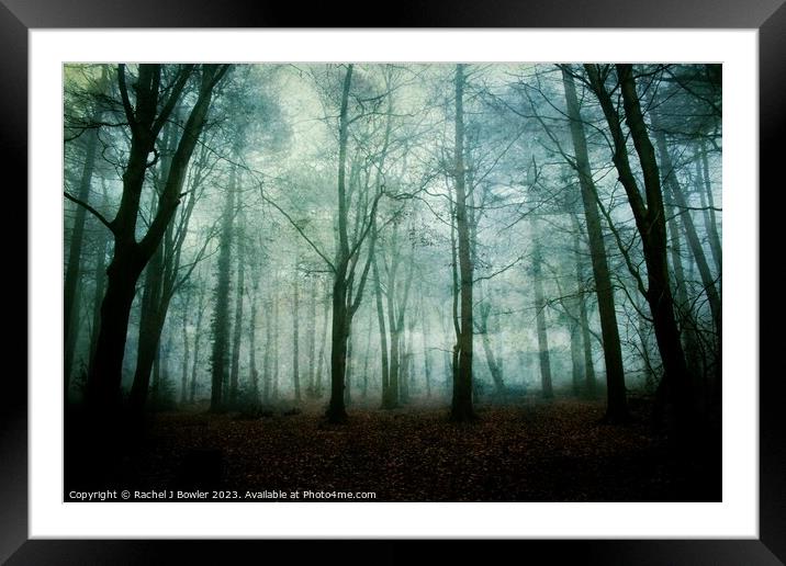Dark and Misty Wood Framed Mounted Print by RJ Bowler