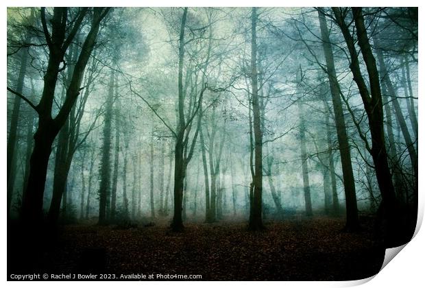 Dark and Misty Wood Print by RJ Bowler