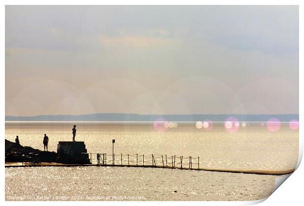 Clevedon Marine Lake Print by RJ Bowler