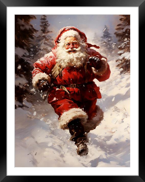 Santa Claus Framed Mounted Print by Steve Smith