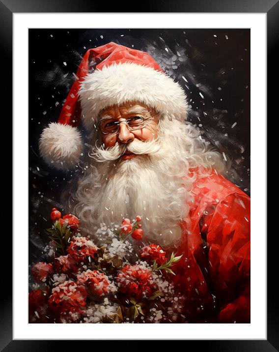 Santa Claus Framed Mounted Print by Steve Smith