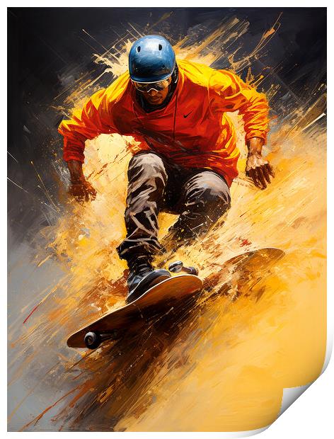 Skate Boarder Print by Steve Smith