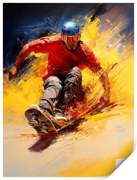 Skate Boarder Print by Steve Smith
