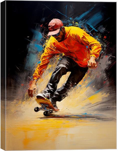 Skate Boarder Canvas Print by Steve Smith