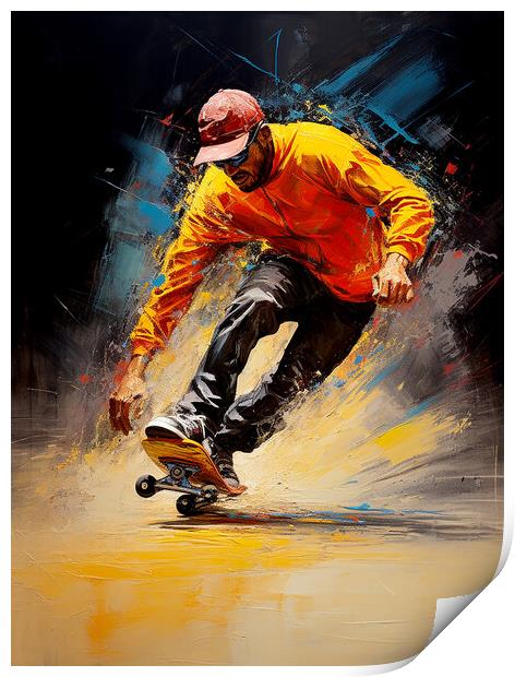 Skate Boarder Print by Steve Smith