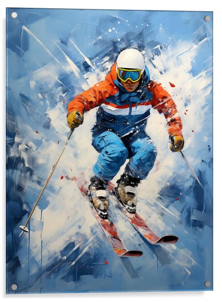 Winter Sports Acrylic by Steve Smith