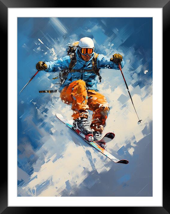 Winter Sports Framed Mounted Print by Steve Smith