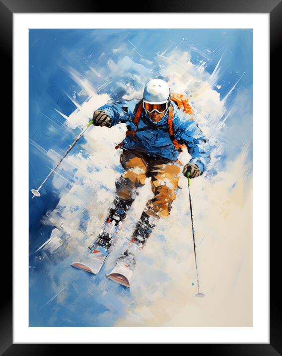 Winter Sports Framed Mounted Print by Steve Smith