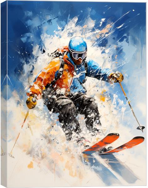 Winter Sports Canvas Print by Steve Smith