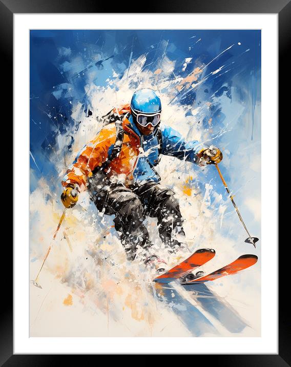 Winter Sports Framed Mounted Print by Steve Smith
