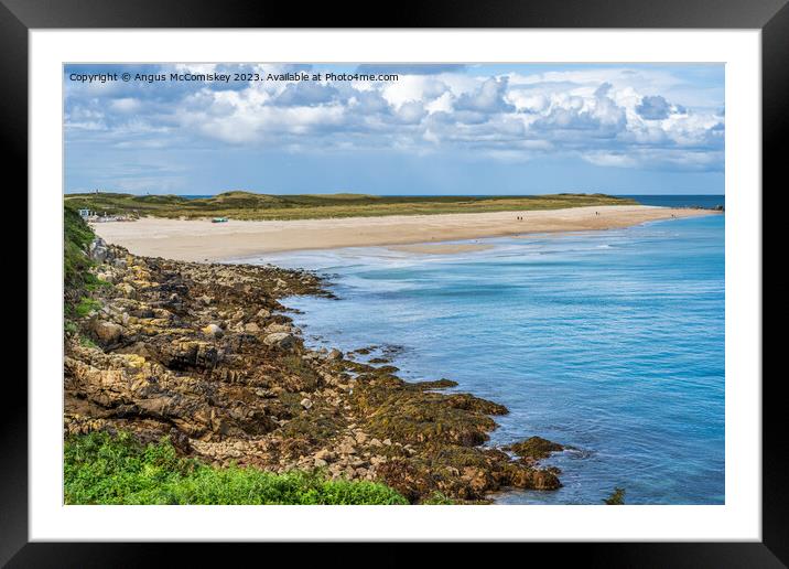 Shell Beach on Herm Island, Channel Islands Framed Mounted Print by Angus McComiskey