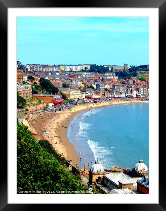 Scarborough South beach Yorkshire Framed Mounted Print by john hill