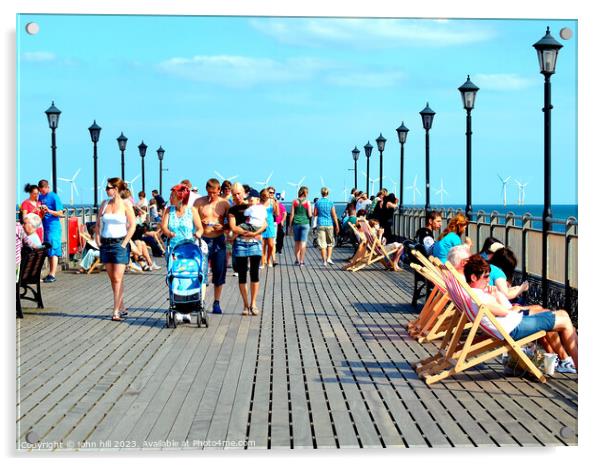 Pier end, Skegness, Lincolnshire, UK. Acrylic by john hill