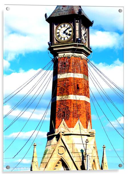 The Clock tower, Skegness, UK. Acrylic by john hill
