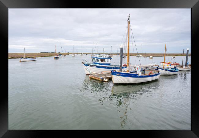 Boats in Wells next the Sea harbour Framed Print by Jason Wells