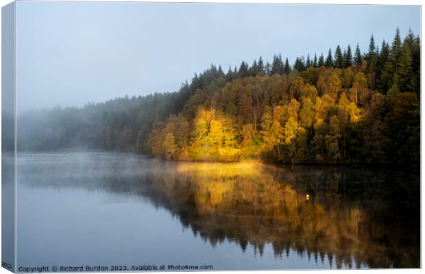 Loch Faskally Dawn Canvas Print by Richard Burdon