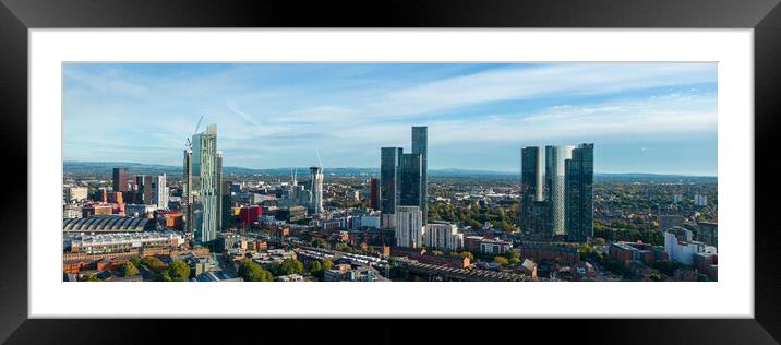 Manchester Skysrapers Framed Mounted Print by Apollo Aerial Photography