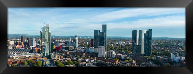 Manchester Skysrapers Framed Print by Apollo Aerial Photography