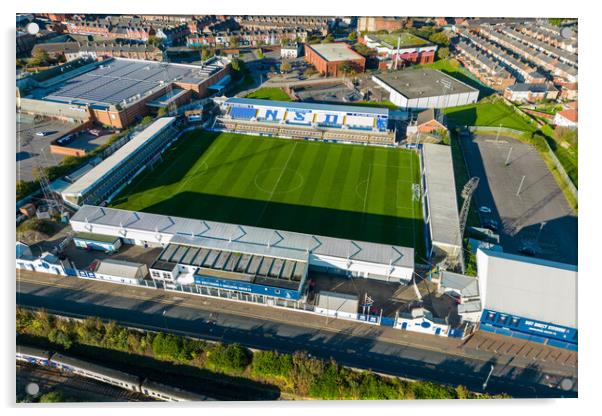 Hartlepool United FC Acrylic by Apollo Aerial Photography