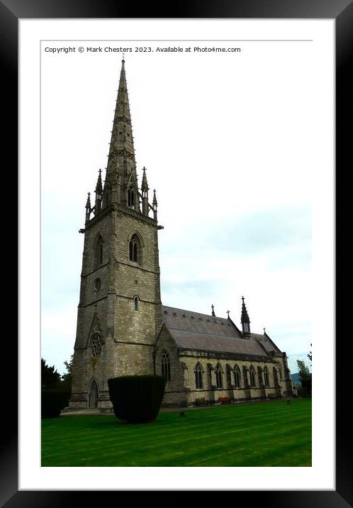 St Margaret's Church Bodelwyddan Framed Mounted Print by Mark Chesters