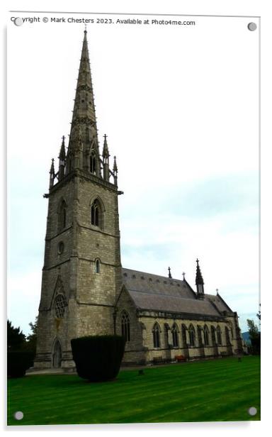 St Margaret's Church Bodelwyddan Acrylic by Mark Chesters