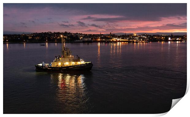 Tug on the Thames Print by Peter Park