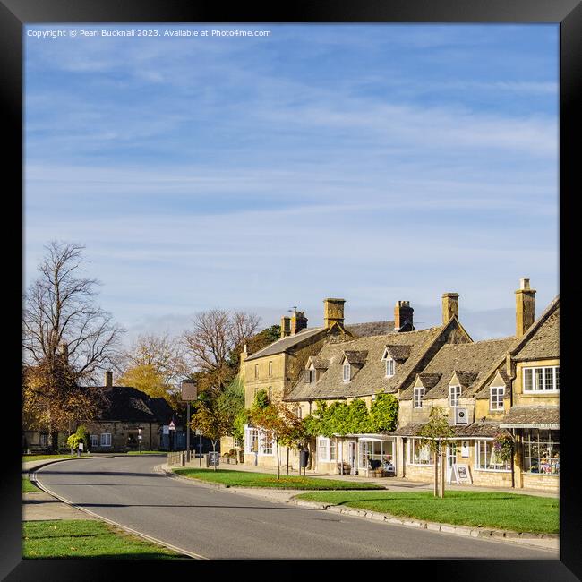 Broadway Cotswolds village England Framed Print by Pearl Bucknall