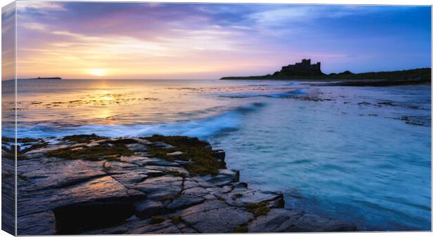 Bamburgh Castle Sunrise  Canvas Print by Anthony McGeever