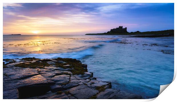 Bamburgh Castle Sunrise  Print by Anthony McGeever