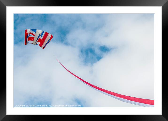 Colourful Kite Framed Mounted Print by Russ Summers