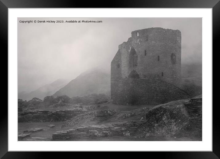 Dolbadarn Castle Framed Mounted Print by Derek Hickey