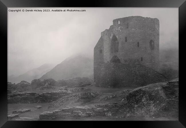 Dolbadarn Castle Framed Print by Derek Hickey