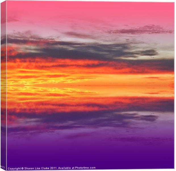Vibrant sunset Canvas Print by Sharon Lisa Clarke