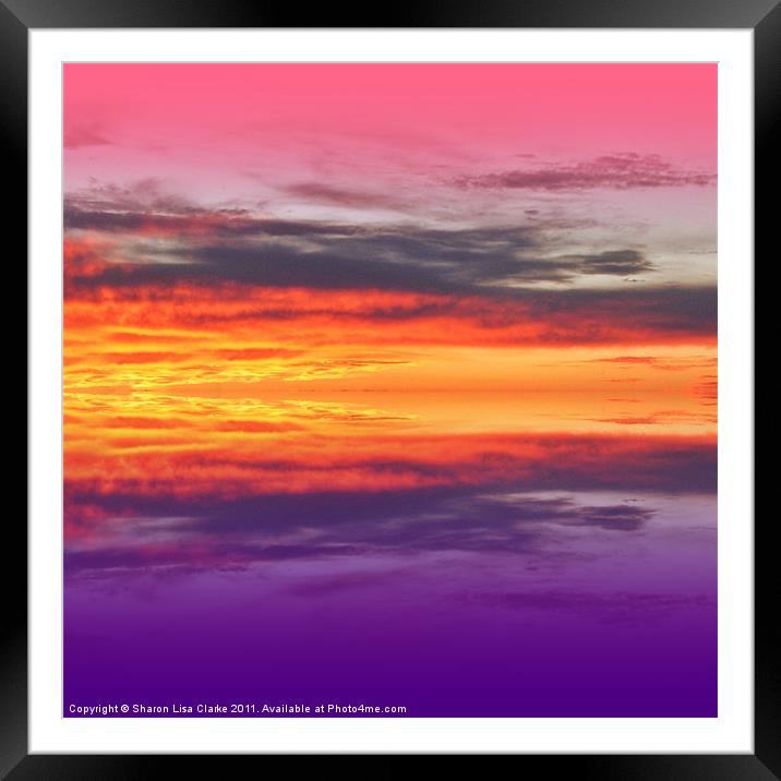 Vibrant sunset Framed Mounted Print by Sharon Lisa Clarke