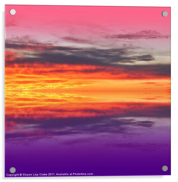 Vibrant sunset Acrylic by Sharon Lisa Clarke
