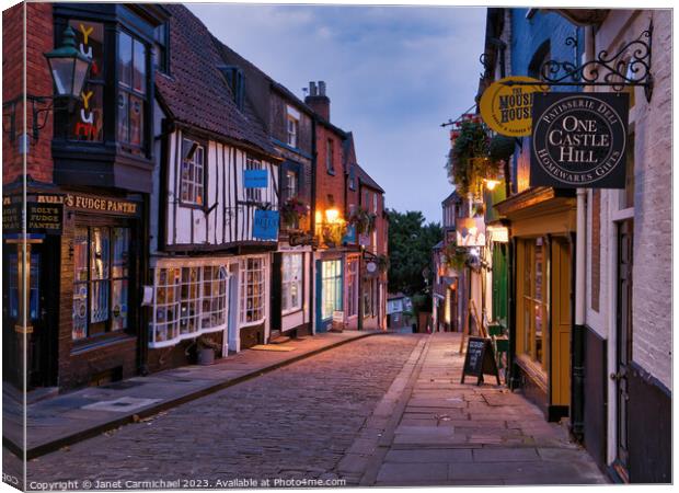 Lincoln Steep Hill Canvas Print by Janet Carmichael