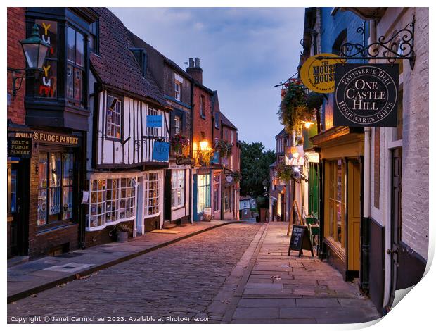 Lincoln Steep Hill Print by Janet Carmichael