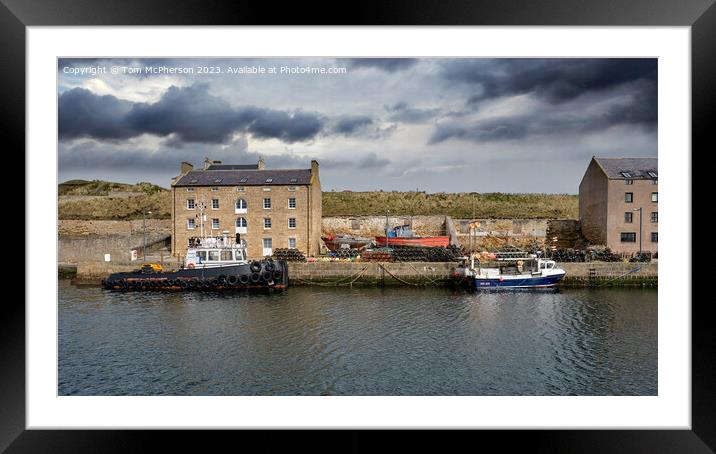 Burghead harbour Framed Mounted Print by Tom McPherson