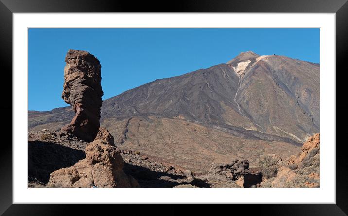 Mount Teide - Roque Cinchado Framed Mounted Print by Peter Park