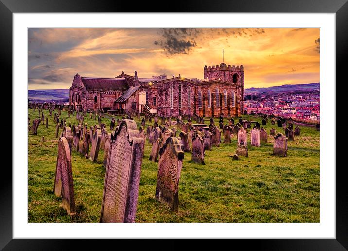 Whitby Graveyard: The Church of St Mary Framed Mounted Print by Tim Hill