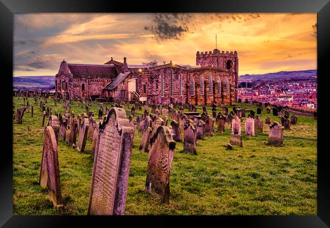 Whitby Graveyard: The Church of St Mary Framed Print by Tim Hill