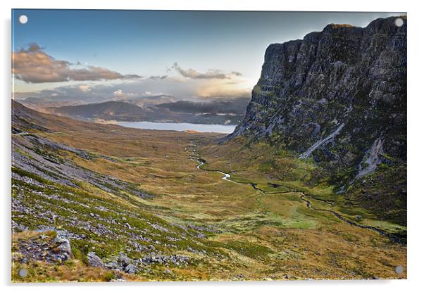 Steep Highland pass Acrylic by Gary Eason
