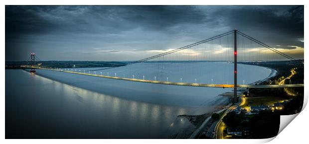 Bridge Over The Humber Print by Apollo Aerial Photography