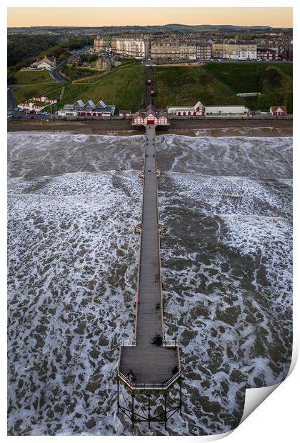Saltburn Pier Print by Apollo Aerial Photography