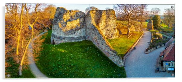 Pontefract Castle ~ Spring Daffodils  Acrylic by Tim Hill