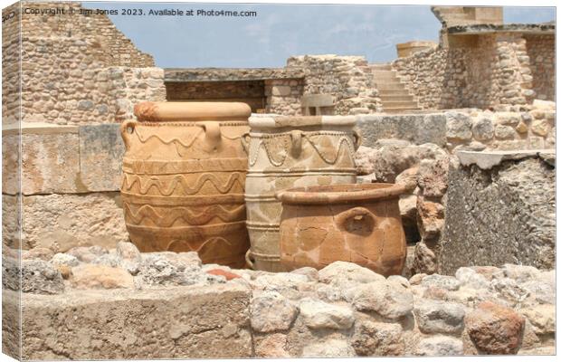 Pots at Knossos, Crete Canvas Print by Jim Jones