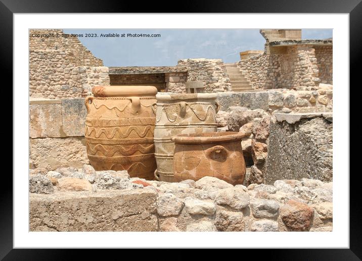 Pots at Knossos, Crete Framed Mounted Print by Jim Jones